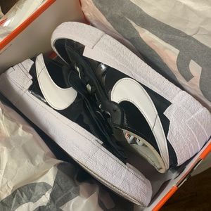 Patent Black Nike Blazer Low / Sacai SIZE 14